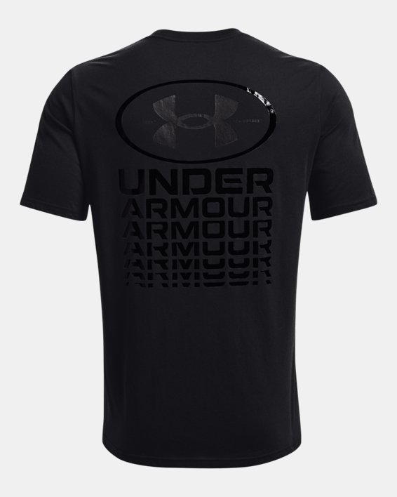 Men's UA Armour Repeat Short Sleeve in Black image number 5